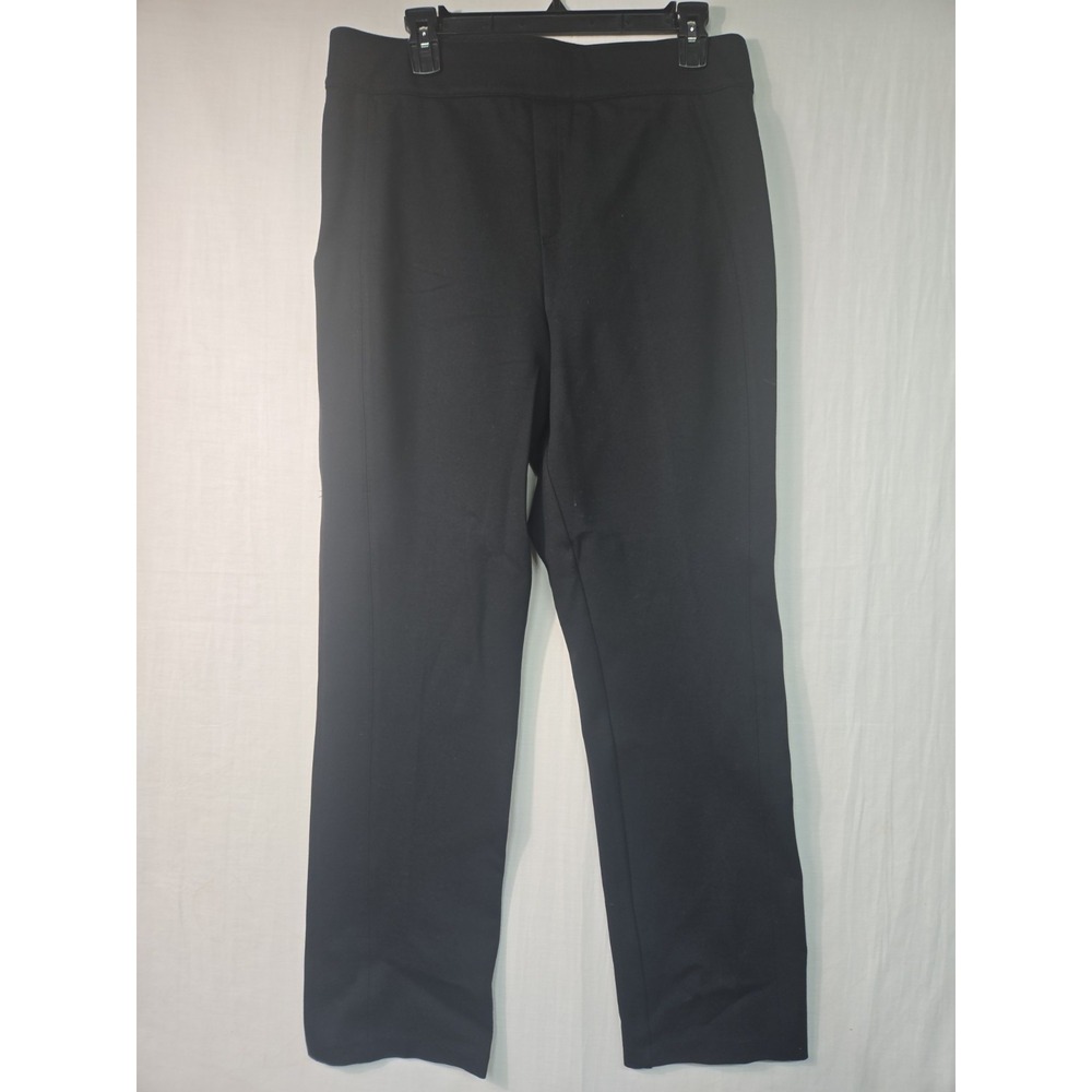 SPANX 20254R Solid Black Pull On Straight Leg Ponte Dress Pants Women's‎ XL